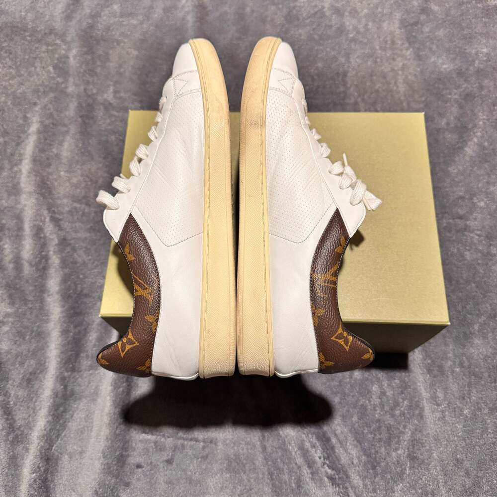 Louis Vuitton Monogram White Leather Sneakers - Picture 5 of 8